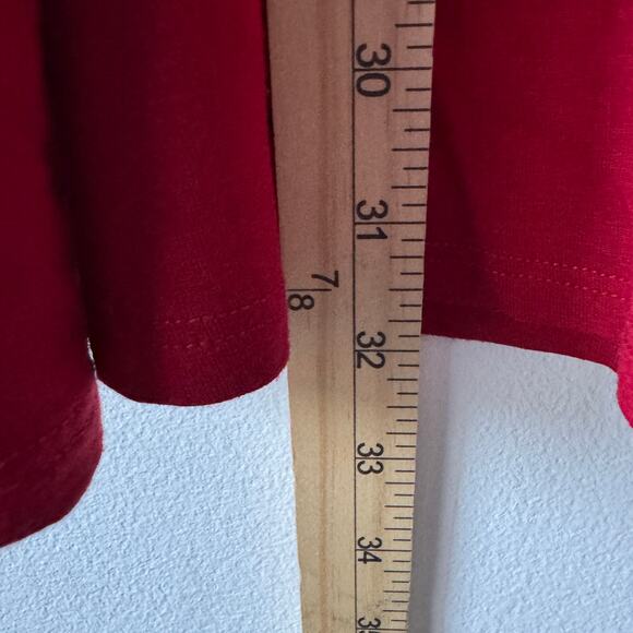 Eileen Fisher Dress Womens Medium Red Long Sleeve Shift Holiday Office Party - Picture 3 of 7